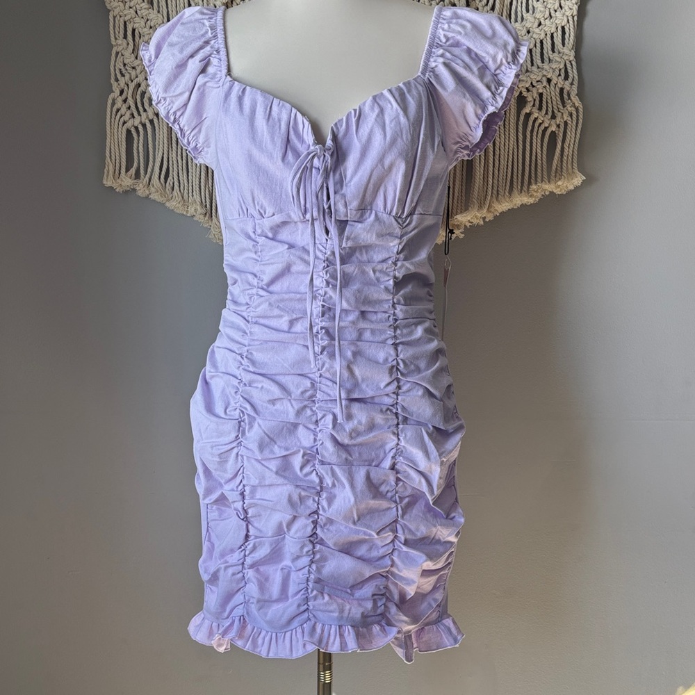 Haute Monde Lavender Mini Dress